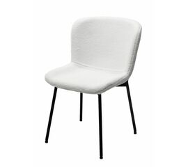 Стул RIYA UF992-01 Белый, teddy / черный каркас М-City | Интернет магазин мебели и декора LifeDekor