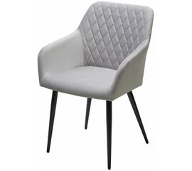 Стул BRANDY-X BM-4 СВЕТЛО-СЕРЫЙ, велюр / белый каркас, велюр М-City | Интернет магазин мебели и декора LifeDekor