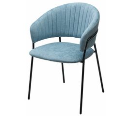 Стул ГЕММА, цвет RAIN 7 breeze, велюр / черный каркас М-City | Интернет магазин мебели и декора LifeDekor