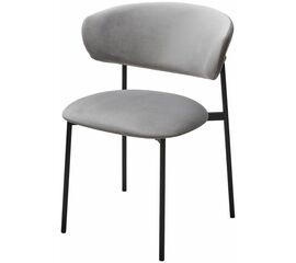 Стул ЛЕОНАРДО H-09 Светло-серый, велюр / черный каркас М-City | Интернет магазин мебели и декора LifeDekor