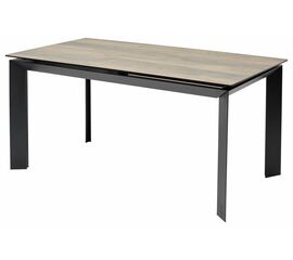 Стол CREMONA 140 KL-61 под дерево, итальянская керамика/ черный каркас М-City | Интернет магазин мебели и декора LifeDekor