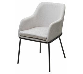 Стул АЛИСТЕР, цвет RAIN 16 пыльный серый, велюр / черный каркас М-City | Интернет магазин мебели и декора LifeDekor