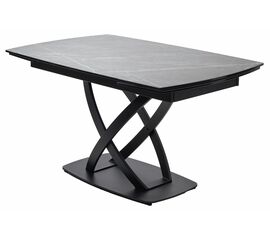 Стол FOGGIA 140 KL-136 Серый мрамор матовый, итальянская керамика/ черный каркас М-City | Интернет магазин мебели и декора LifeDekor