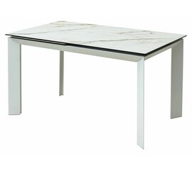 Стол CREMONA 160 KL-188 Контрастный мрамор / белый каркас М-City | Интернет магазин мебели и декора LifeDekor