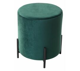 Пуф для гостиной ФЕЛИКС круглый зеленый #19, велюр / черный каркас М-City | Интернет магазин мебели и декора LifeDekor
