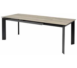 Стол CREMONA 180 KL-61 Под дерево, итальянская керамика / черный каркас М-City | Интернет магазин мебели и декора LifeDekor