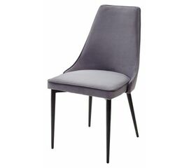 Стул NEPAL-P СЕРЫЙ #27, велюр/ черный каркас М-City | Интернет магазин мебели и декора LifeDekor