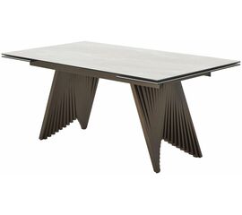 Стол IVAR 180 MARBLES TL-109 Серый мрамор, испанская керамика/Шоколадное золото каркас, ®DISAUR | Интернет магазин мебели и декора LifeDekor