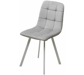 Стул РИЧИ, цвет H-09 Светло-серый, велюр / белый каркас М-City | Интернет магазин мебели и декора LifeDekor