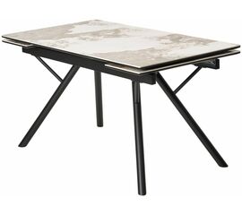 Стол ЛИБЕРТИ 140 Pandora, керамика / Черный каркас М-City | Интернет магазин мебели и декора LifeDekor