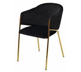 Стул DILL MOMO-47 черный, велюр "беспальчиковый"/ золотой каркас М-City | Интернет магазин мебели и декора LifeDekor