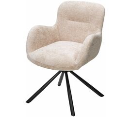 Стул KAROL 180 град. поворот. 3018-10 бежевый, шенилл/ черный каркас, ®DISAUR | Интернет магазин мебели и декора LifeDekor