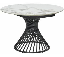 Стол BUENO 120 GLOSS GOLDEN JADE SOLID CERAMIC / BLACK, ®DISAUR | Интернет магазин мебели и декора LifeDekor