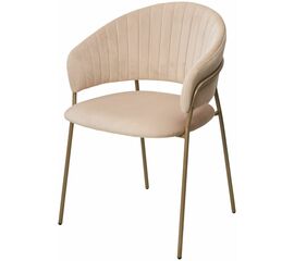 Стул ГЕММА, цвет H-06 Бежевый, велюр / шампань каркас М-City | Интернет магазин мебели и декора LifeDekor