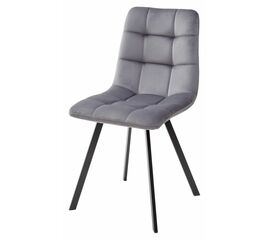 Стул CHILLI SQUARE BLUVEL-14 серый, велюр / черный каркас М-City | Интернет магазин мебели и декора LifeDekor