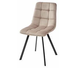 Стул CHILLI SQUARE BLUVEL-40 бежевый, велюр / черный каркас М-City | Интернет магазин мебели и декора LifeDekor