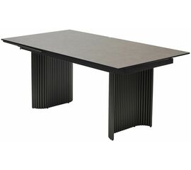 Стол RAGNAR 180 цвет 1697 Коричневая кожа, керамика / Темно-серый каркас, ®DISAUR | Интернет магазин мебели и декора LifeDekor