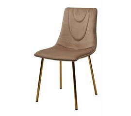 Стул ELLI BLUVEL-40 Бежевый, велюр / золотой каркас М-City | Интернет магазин мебели и декора LifeDekor