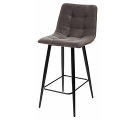 Полубарный стул CHILLI-QB графит #14, велюр / черный каркас (H=66cm) М-City | Интернет магазин мебели и декора LifeDekor
