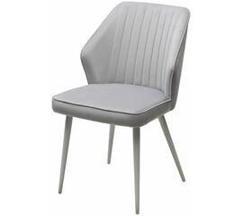 Стул SEATTLE-V СВЕТЛО-СЕРЫЙ BM-4, велюр / белый каркас М-City | Интернет магазин мебели и декора LifeDekor