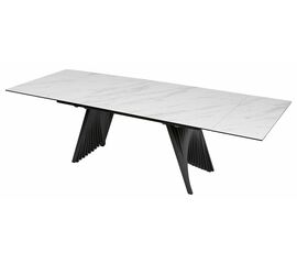 Стол IVAR 200 MARBLES KL-99 Белый мрамор, итальянская керамика М-City | Интернет магазин мебели и декора LifeDekor