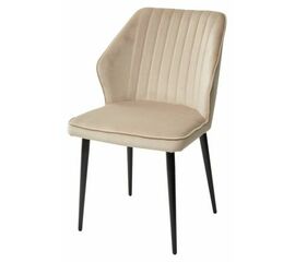 Стул SEATTLE-V БЕЖЕВЫЙ #5, велюр / черный каркас М-City | Интернет магазин мебели и декора LifeDekor