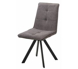 Стул BRONX, цвет B28 Темно-серый, велюр / черный каркас, поворот.360 град. М-City | Интернет магазин мебели и декора LifeDekor