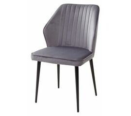 Стул SEATTLE-V СЕРЫЙ #27, велюр / черный каркас М-City | Интернет магазин мебели и декора LifeDekor