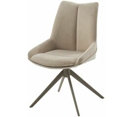 Стул OSKAR 360 град. поворот. RIELY-111 / PRESENT-120 Кремовый / Латте каркас, ®DISAUR | Интернет магазин мебели и декора LifeDekor