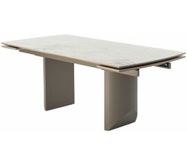 Стол ПУАНТО 200  BRECHA CREMA ELEGANCE, керамика / Латте каркас М-City | Интернет магазин мебели и декора LifeDekor