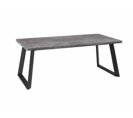 Cтол раздвижной со стеклом Loft Lux Radial-200 (Дымчатая керамика/черный) 200(290)х105 | Интернет магазин мебели и декора LifeDekor