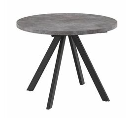 Стол круглый раздвижной Trio (RONDO) -100 (ДЫМЧАТАЯ КЕРАМИКА/ЧЕРНЫЙ) | Интернет магазин мебели и декора LifeDekor