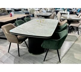 Стол DikLine EKP205 керамика К20 глянец, опоры МДФ черные/золото  (2 уп.) | Интернет магазин мебели и декора LifeDekor