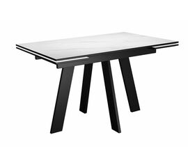 Стол DikLine SKM110 Керамика Белый мрамор/опоры черные | Интернет магазин мебели и декора LifeDekor