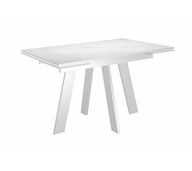 Стол DikLine SKM110 Керамика Белый мрамор/опоры белые | Интернет магазин мебели и декора LifeDekor