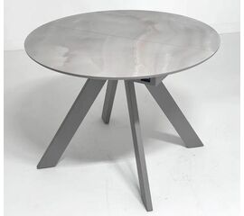 Стол БОНЖУР 100 ОНИКС БЕЖЕВЫЙ, стекло / ЛАТТЕ каркас М-City | Интернет магазин мебели и декора LifeDekor