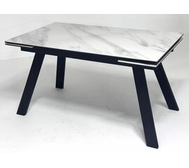 Стол МОРИС-2 140 БЕЛЫЙ МРАМОР активный , керамика / Черный каркас, М-City | Интернет магазин мебели и декора LifeDekor