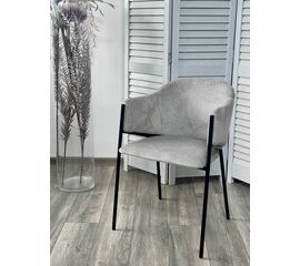 Стул ДИЛЛ, цвет  Lana 80 серый, ткань / черный каркас М-City | Интернет магазин мебели и декора LifeDekor