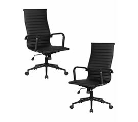 Набор 2 шт Офисное кресло для руководителей DOBRIN CLARK SIMPLE BLACK, чёрный, Вариант: чёрный | Интернет магазин мебели и декора LifeDekor