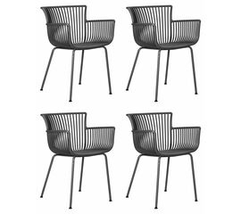 Набор 4 шт Стул обеденный DOBRIN ROSS, темно-серый (GR-04) без подушки, Вариант: темно-серый (GR-04) без подушки | Интернет магазин мебели и декора LifeDekor
