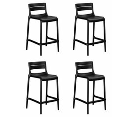 Набор 4 шт Стул полубарный DOBRIN NESSA, черный (B-03), Вариант: чёрный (B-03) | Интернет магазин мебели и декора LifeDekor