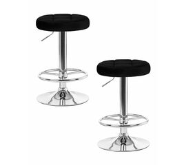 Набор 2 шт Табурет барный DOBRIN BRUNO, черный велюр (MJ9-101), Вариант: черный велюр (MJ9-101) | Интернет магазин мебели и декора LifeDekor