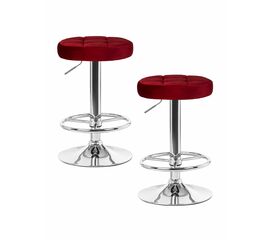Набор 2 шт Табурет барный DOBRIN BRUNO, бордовый велюр (MJ9-43), Вариант: бордовый велюр (MJ9-43) | Интернет магазин мебели и декора LifeDekor