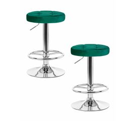 Набор 2 шт Табурет барный DOBRIN BRUNO, зеленый велюр (MJ9-88), Вариант: зеленый велюр (MJ9-88) | Интернет магазин мебели и декора LifeDekor