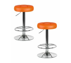 Набор 2 шт Табурет барный DOBRIN BRUNO, оранжевый, Вариант: оранжевый | Интернет магазин мебели и декора LifeDekor