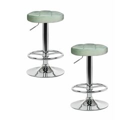 Набор 2 шт Табурет барный DOBRIN BRUNO, пудрово-мятный велюр (MJ9-87), Вариант: пудрово-мятный велюр (MJ9-87) | Интернет магазин мебели и декора LifeDekor