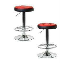 Набор 2 шт Табурет барный DOBRIN BRUNO, красно-чёрный, Вариант: красно-чёрный | Интернет магазин мебели и декора LifeDekor