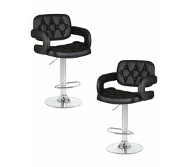 Набор 2 шт Стул барный DOBRIN TIESTO, чёрный, Вариант: чёрный | Интернет магазин мебели и декора LifeDekor