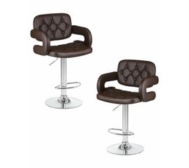 Набор 2 шт Стул барный DOBRIN TIESTO, коричневый, Вариант: коричневый | Интернет магазин мебели и декора LifeDekor