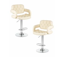 Набор 2 шт Стул барный DOBRIN TIESTO, кремовый, Вариант: кремовый | Интернет магазин мебели и декора LifeDekor